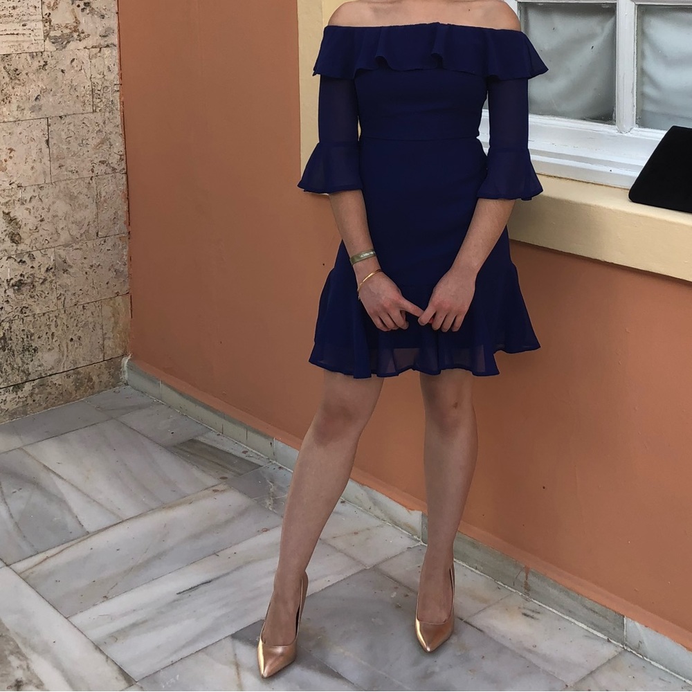 Navy Flowy Dress